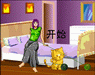 美女家里的坏蛋小猫