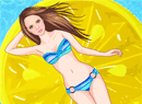 清爽美眉泳池