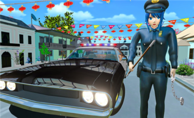 动漫女孩警察