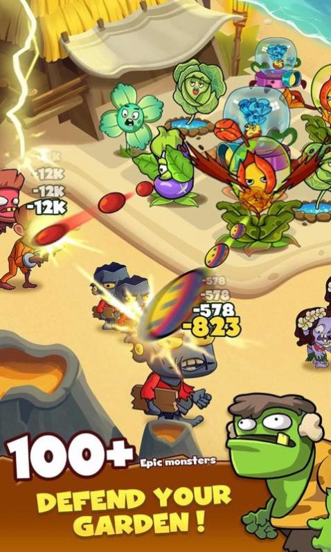僵尸防御植物战争红包福利版