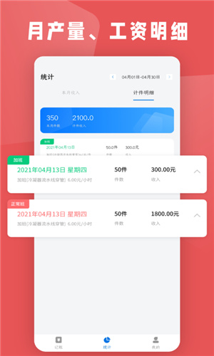 计件工资条