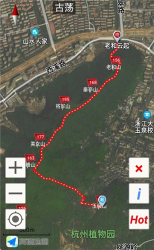 西湖登山地图