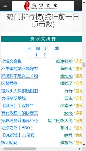 海棠线上文学城入口