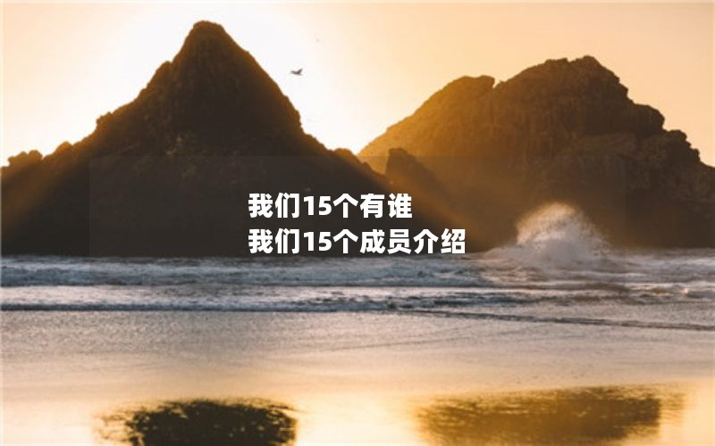 我们15个有谁 我们15个成员介绍