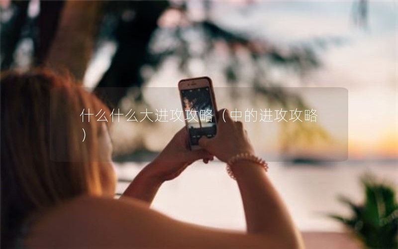 什么什么大进攻攻略（中的进攻攻略）