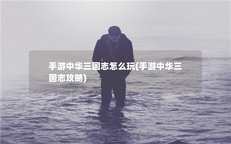 手游中华三国志怎么玩(手游中华三国志攻略)