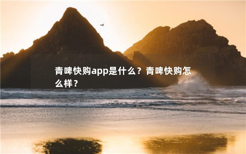 青啤快购app是什么？青啤快购怎么样？