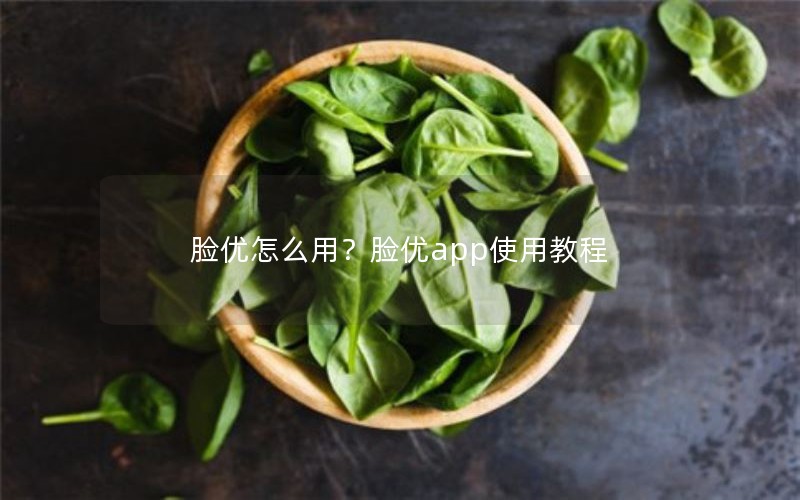脸优怎么用？脸优app使用教程