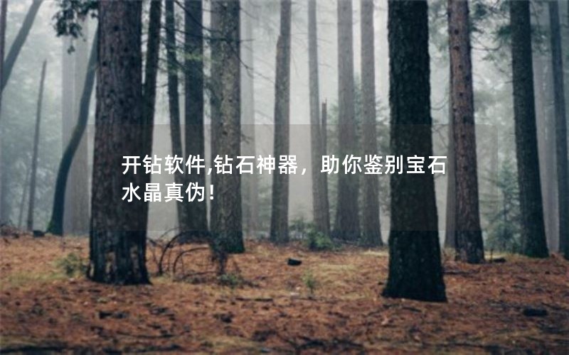 开钻软件,钻石神器，助你鉴别宝石水晶真伪！