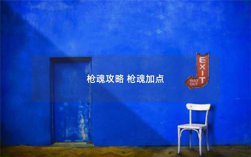 枪魂攻略 枪魂加点