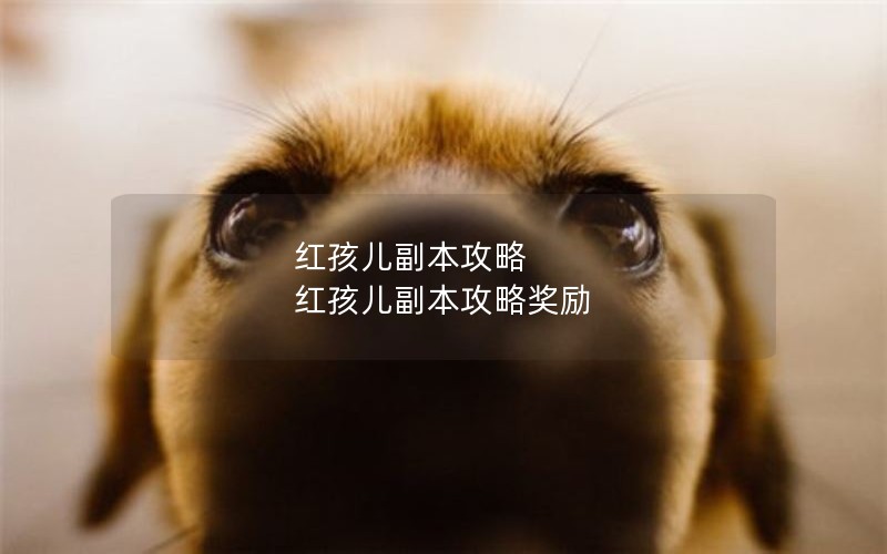 红孩儿副本攻略 红孩儿副本攻略奖励