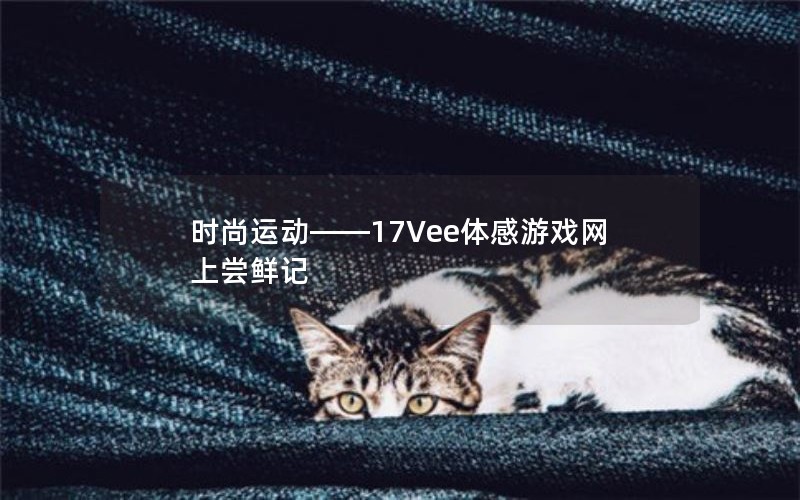 时尚运动——17Vee体感游戏网上尝鲜记