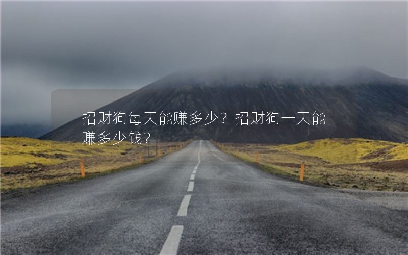 招财狗每天能赚多少？招财狗一天能赚多少钱？
