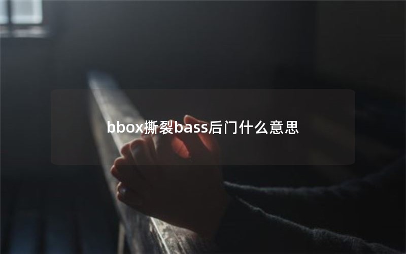 bbox撕裂bass后门什么意思 bbox撕裂bass后门什么意思