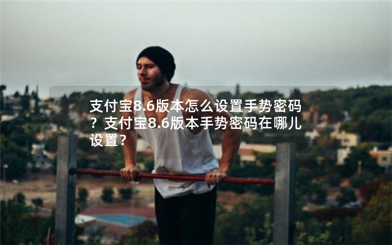 支付宝8.6版本怎么设置手势密码？支付宝8.6版本手势密码在哪儿设置？
