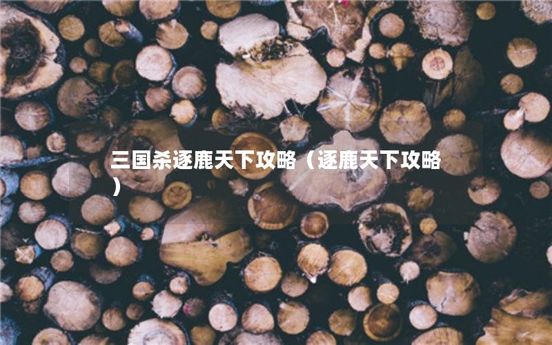 三国杀逐鹿天下攻略（逐鹿天下攻略）