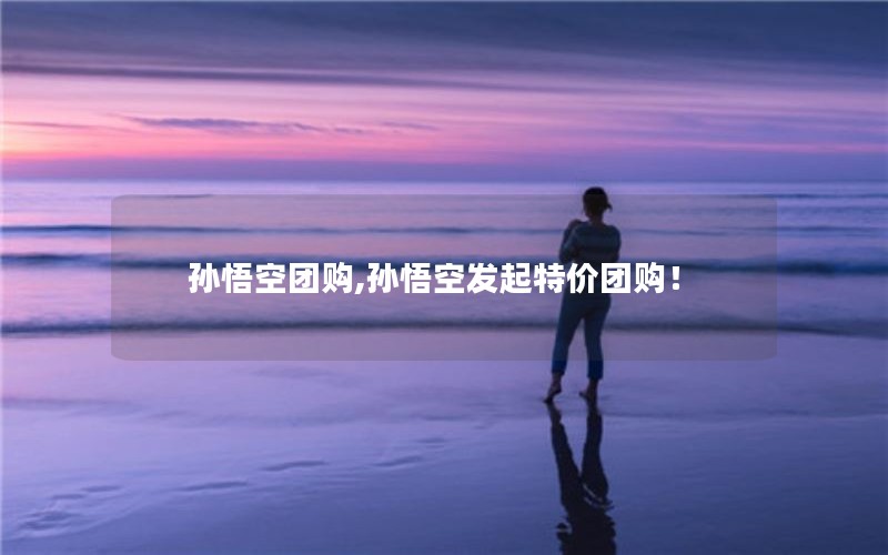 孙悟空团购,孙悟空发起特价团购！