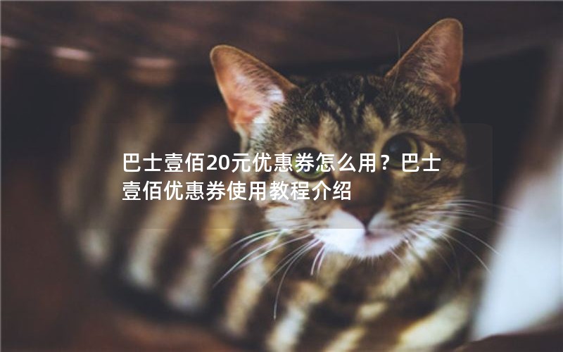 巴士壹佰20元优惠券怎么用？巴士壹佰优惠券使用教程介绍