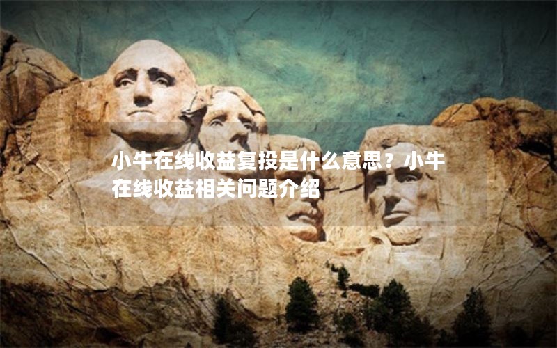 小牛在线收益复投是什么意思？小牛在线收益相关问题介绍