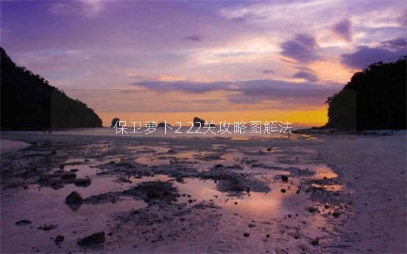 保卫萝卜2 22关攻略图解法