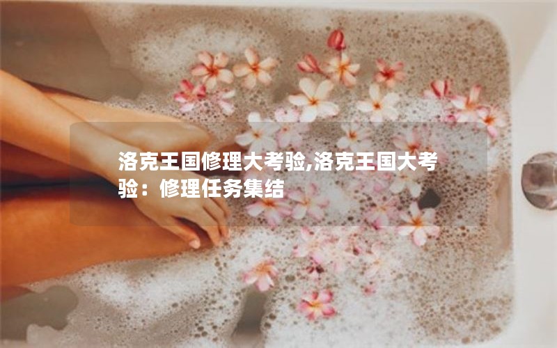 洛克王国修理大考验,洛克王国大考验：修理任务集结