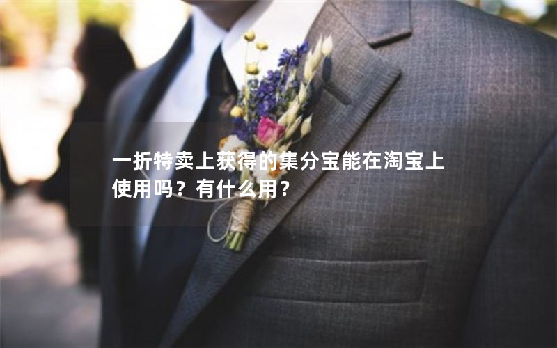 一折特卖上获得的集分宝能在淘宝上使用吗?有什么用? 一折特卖上获得的集分宝能在淘宝上使用吗?有什么用?