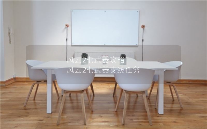 风云2七武器攻略 风云2七武器支线任务