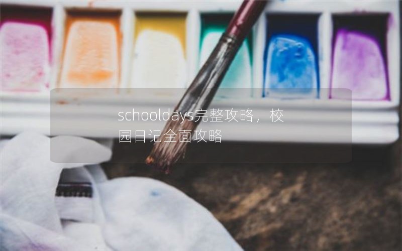 schooldays完整攻略,校园日记全面攻略 schooldays完整攻略,校园日记全面攻略