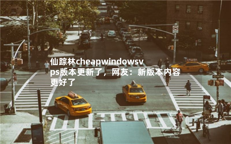 仙踪林cheapwindowsvps版本更新了，网友：新版本内容更好了