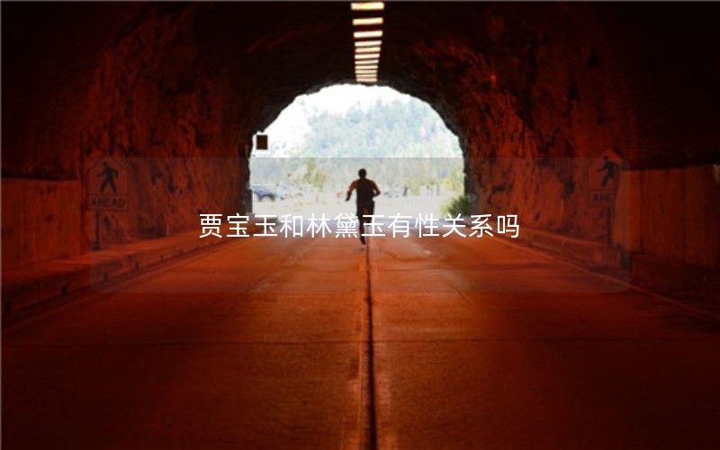 贾宝玉和林黛玉有性关系吗