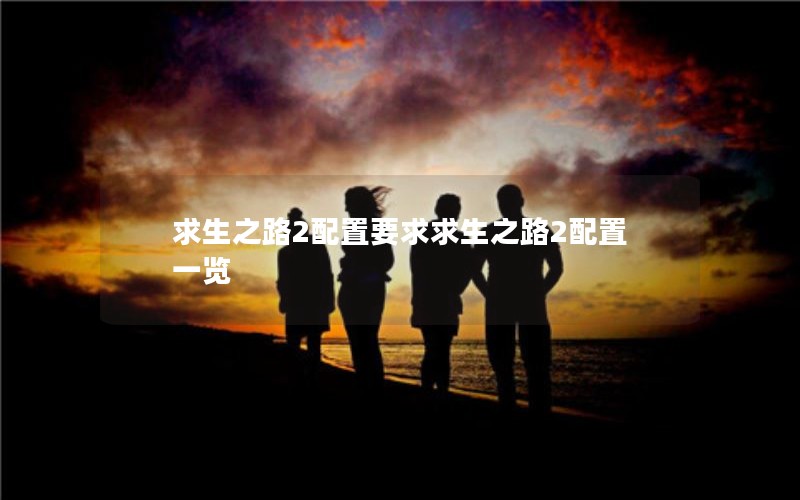 求生之路2配置要求求生之路2配置一览