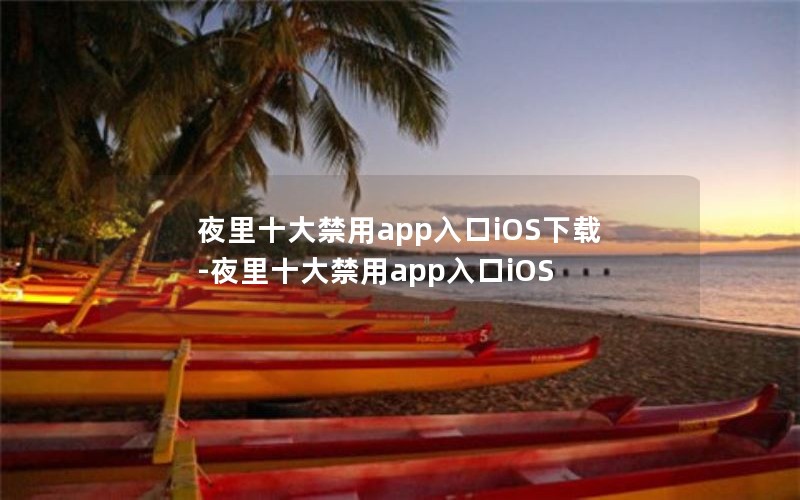 夜里十大禁用app入口iOS下载-夜里十大禁用app入口iOS