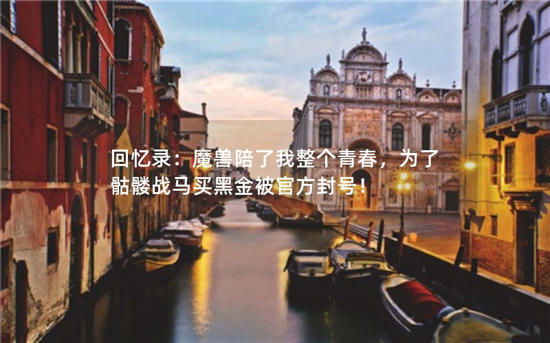 回忆录：魔兽陪了我整个青春，为了骷髅战马买黑金被官方封号！
