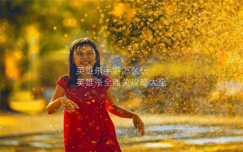 英雄杀手游怎么玩 英雄杀全通关攻略大全 英雄杀手游怎么玩 英雄杀全通关攻略大全