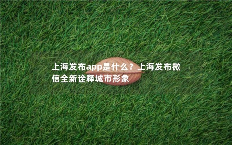上海发布app是什么？上海发布微信全新诠释城市形象