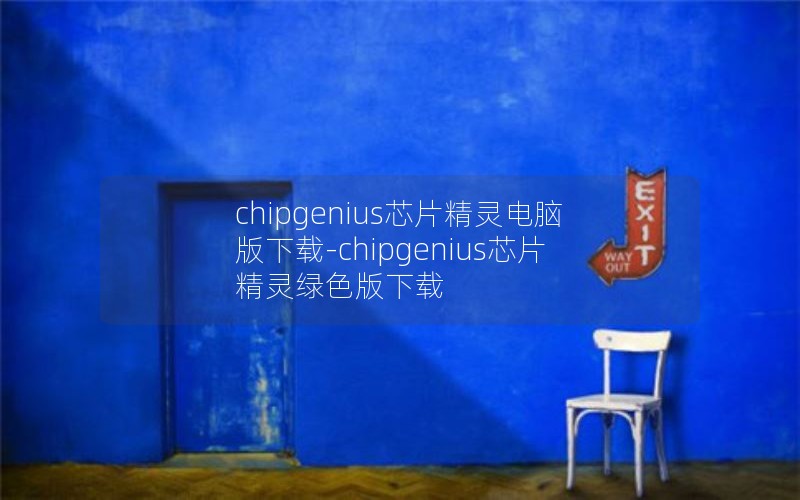 chipgenius芯片精灵电脑版下载-chipgenius芯片精灵绿色版下载