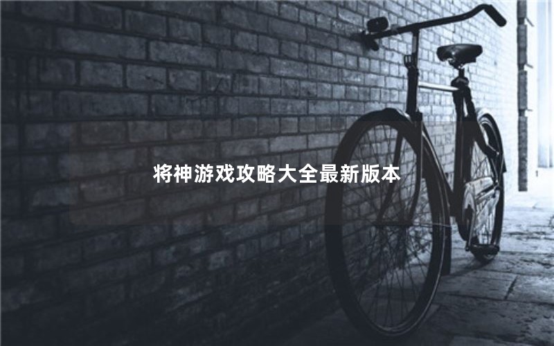 将神游戏攻略大全最新版本