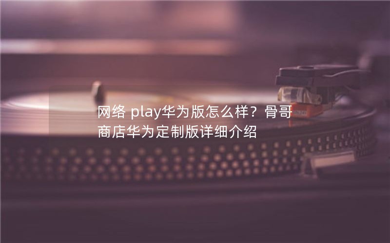 网络 play华为版怎么样？骨哥商店华为定制版详细介绍