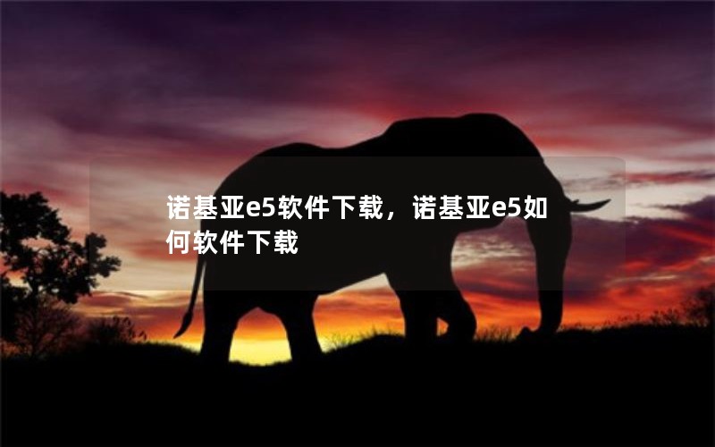 诺基亚e5软件下载，诺基亚e5如何软件下载