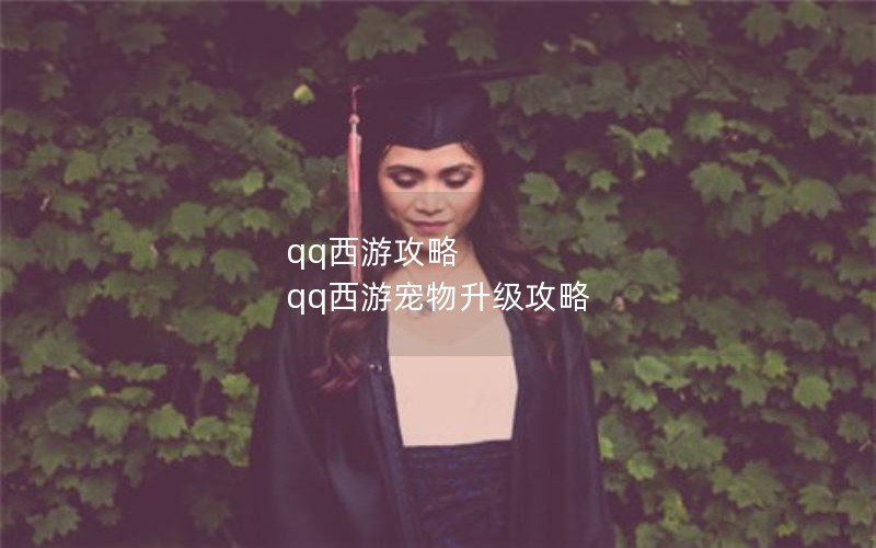 qq西游攻略 qq西游宠物升级攻略
