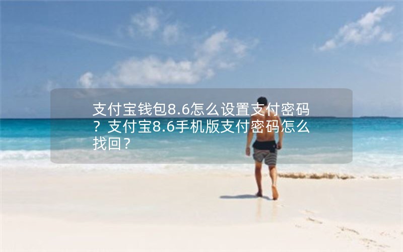 支付宝钱包8.6怎么设置支付密码？支付宝8.6手机版支付密码怎么找回？