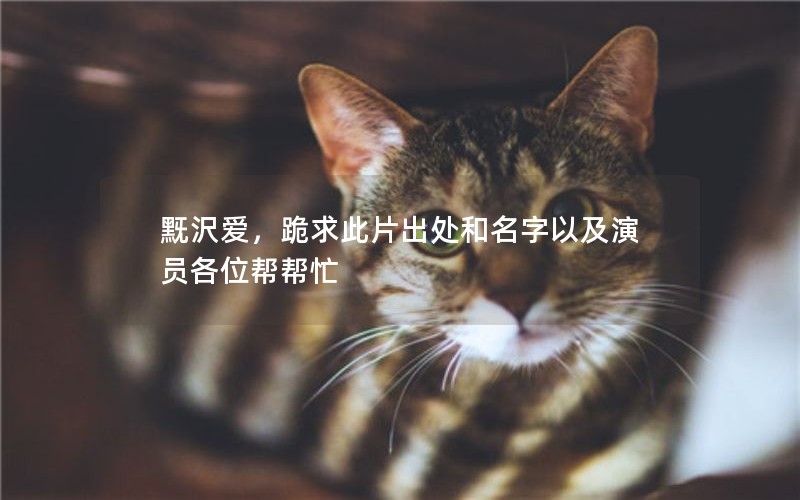 黖沢爱，跪求此片出处和名字以及演员各位帮帮忙