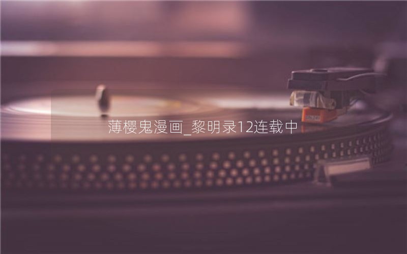 薄樱鬼漫画_黎明录12连载中