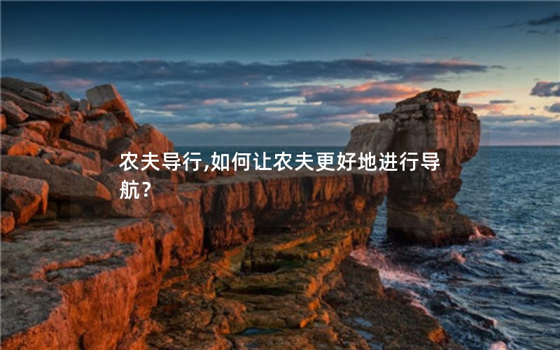 农夫导行,如何让农夫更好地进行导航? 农夫导行,如何让农夫更好地进行导航?