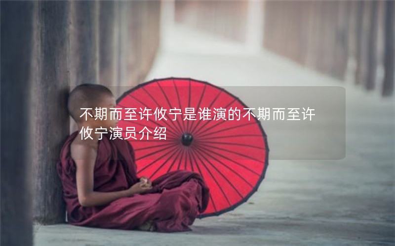 不期而至许攸宁是谁演的不期而至许攸宁演员介绍