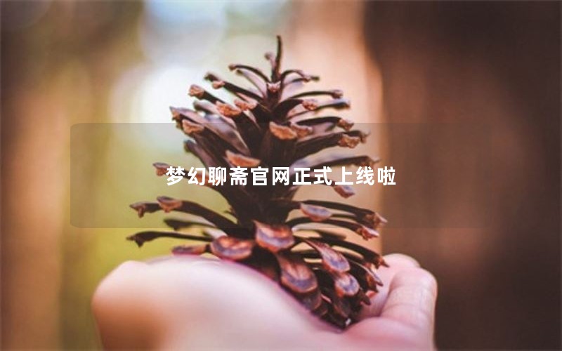 梦幻聊斋官网正式上线啦