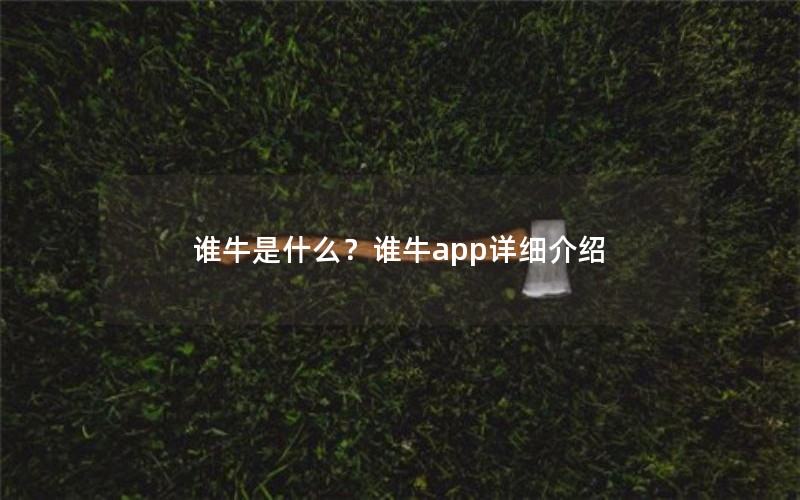 谁牛是什么?谁牛app详细介绍 谁牛是什么?谁牛app详细介绍