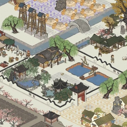 江南百景图餐馆四季怎么布局