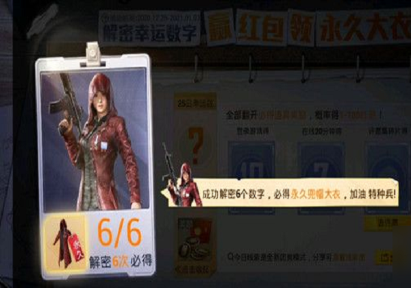 和平精英解密六次获得大衣奖励