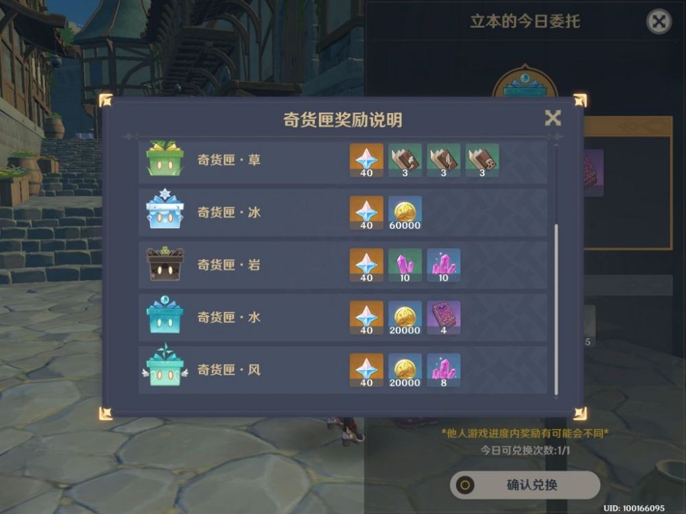 原神立本兑换表2